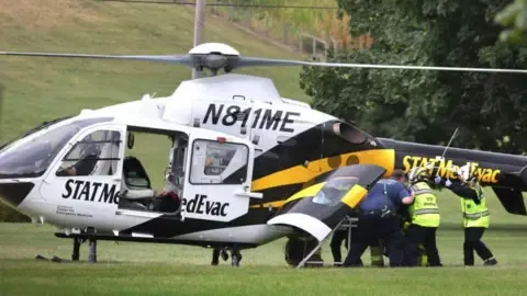 A group of law enforcement personnel injured by gunfire in PA, with three in grave condition